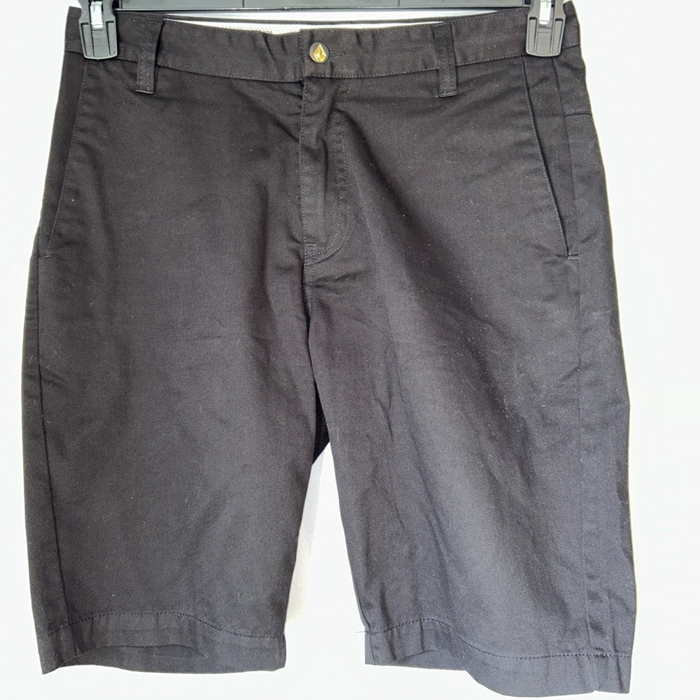 Volcom Shorts‎ Mens 30 x 10 Black Corpos Class Flat Front